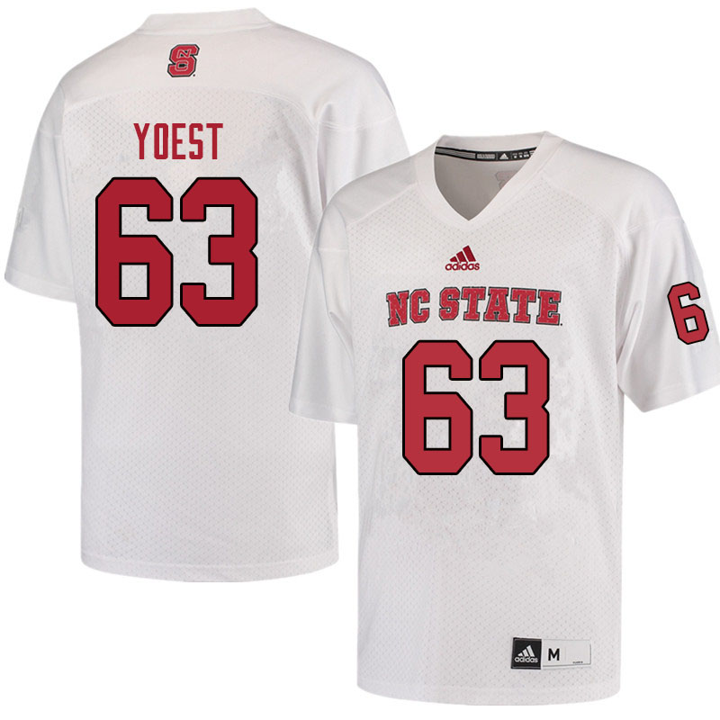 Men #63 Bill Yoest NC State Wolfpack College Football Jerseys Sale-Red